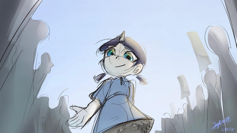 Luna (child ver.) - Rendered Sketch